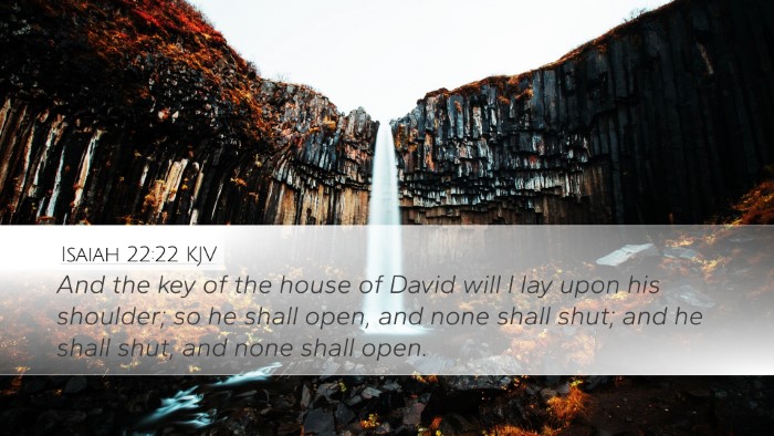 Isaiah 22:22 KJV Bible Verse Image