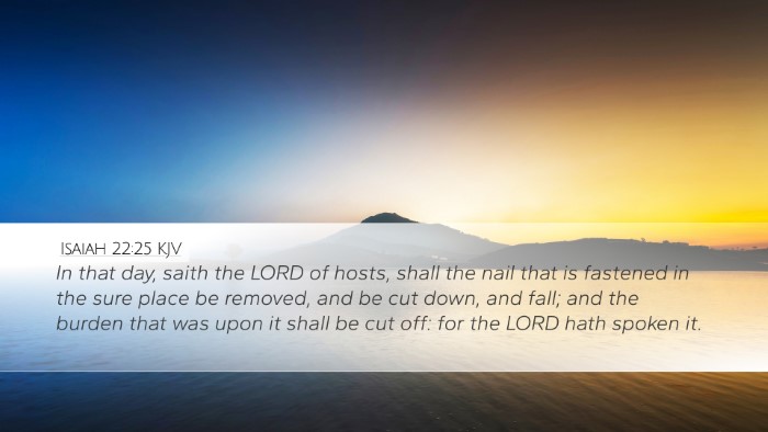 Isaiah 22:25 KJV Bible Verse Image