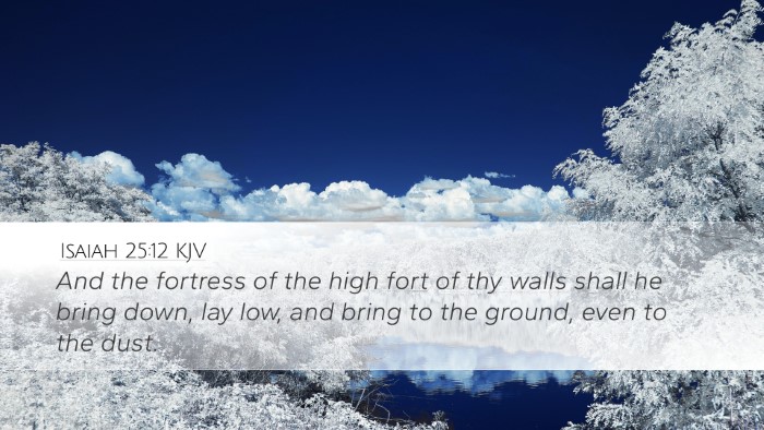 Isaiah 25:12 KJV Bible Verse Image