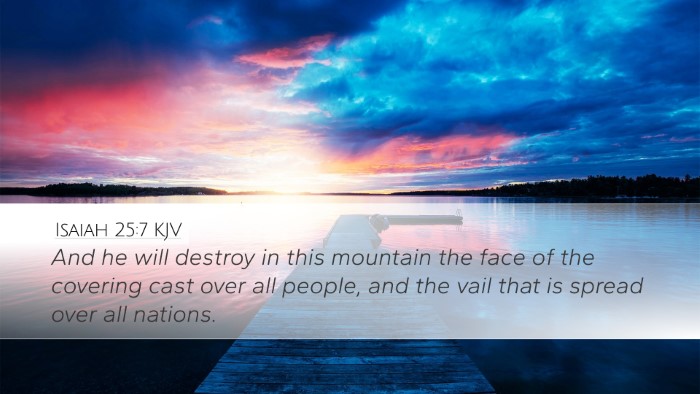 Isaiah 25:7 KJV Bible Verse Image