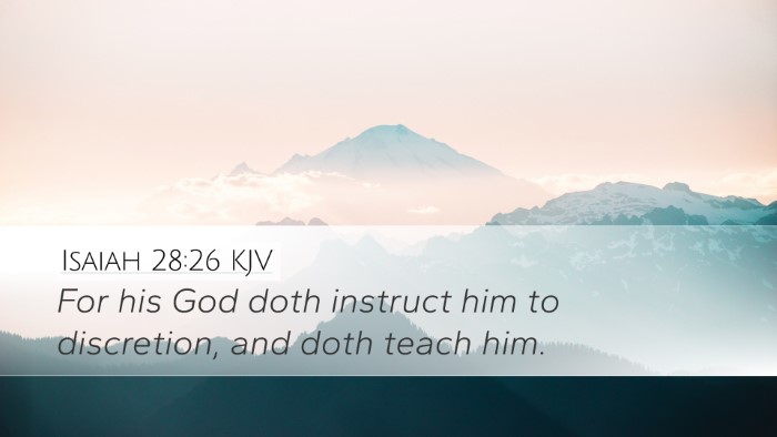 Isaiah 28:26 KJV Bible Verse Image