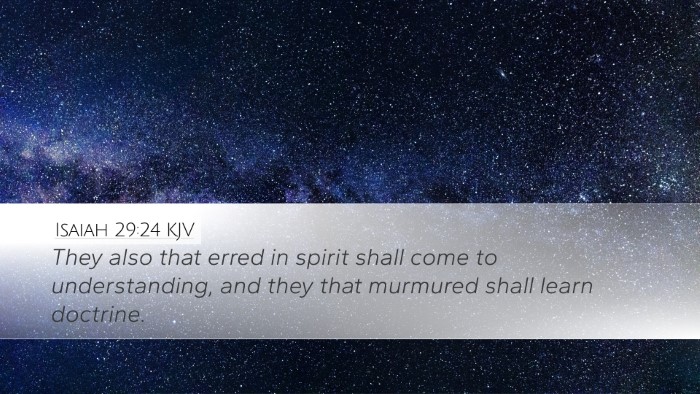 Isaiah 29:24 KJV Bible Verse Image
