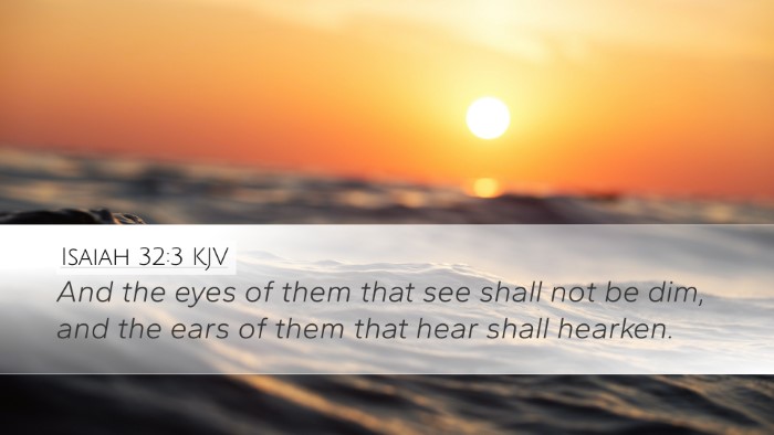 Isaiah 32:3 KJV Bible Verse Image