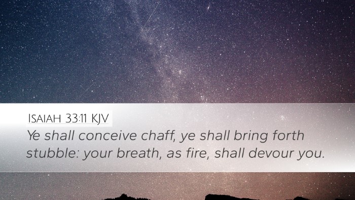 Isaiah 33:11 KJV Bible Verse Image