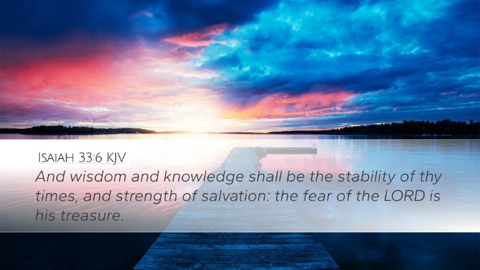 Isaiah 33:6 KJV Bible Verse Image