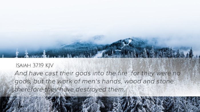 Isaiah 37:19 KJV Bible Verse Image