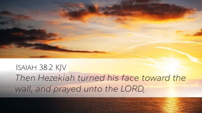 Isaiah 38:2 KJV Bible Verse Image