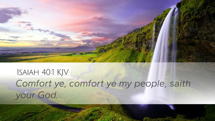 Isaiah 40:1 KJV Bible Verse Image