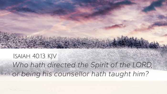 Isaiah 40:13 KJV Bible Verse Image