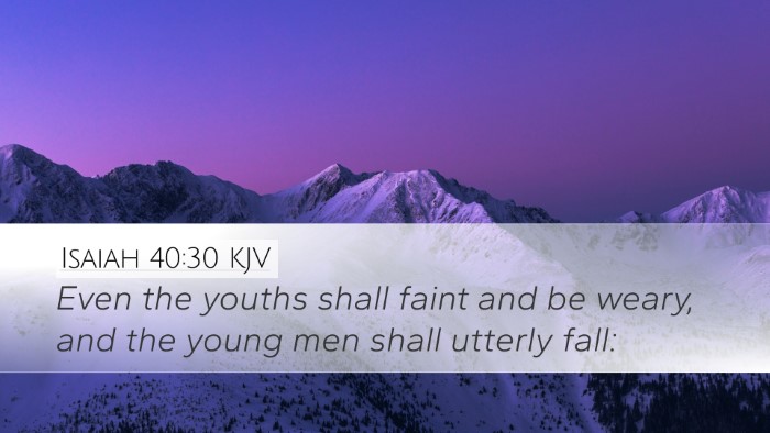 Isaiah 40:30 KJV Desktop Wallpaper - Even the youths shall faint and be weary, and the - Desktop Bible Verse Wallpaper