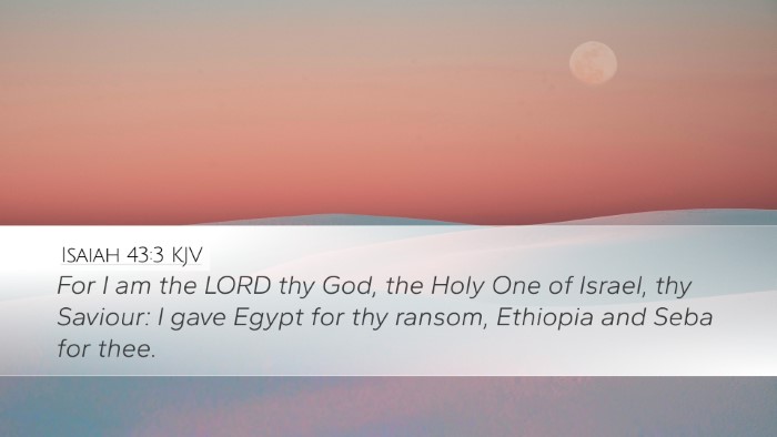 Isaiah 43:3 KJV Bible Verse Image