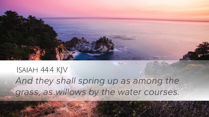 Isaiah 44:4 KJV Bible Verse Image