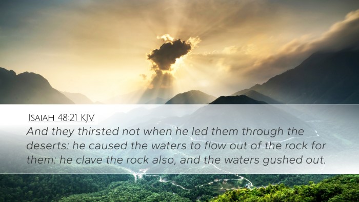 Isaiah 48:21 KJV Bible Verse Image