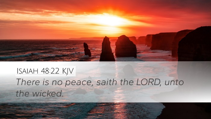 Isaiah 48:22 KJV Bible Verse Image