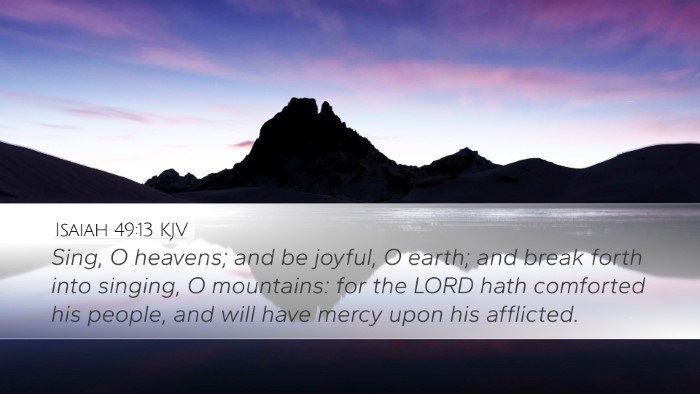 Isaiah 49:13 KJV Bible Verse Image