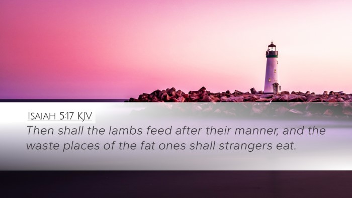 Isaiah 5:17 KJV Bible Verse Image