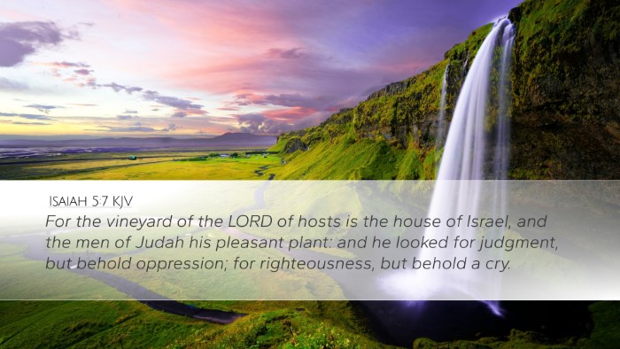 Isaiah 5:7 KJV Bible Verse Image