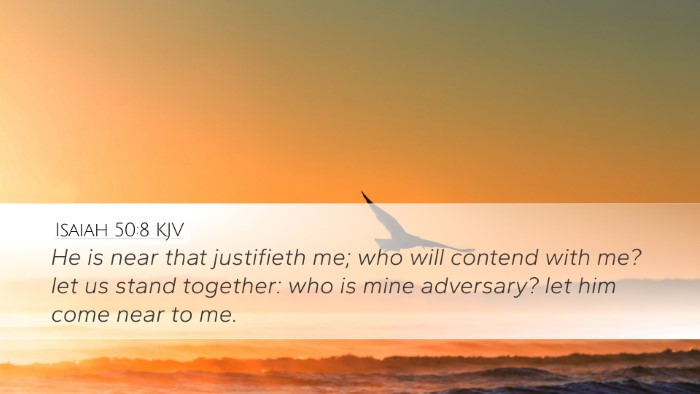 Isaiah 50:8 KJV Bible Verse Image