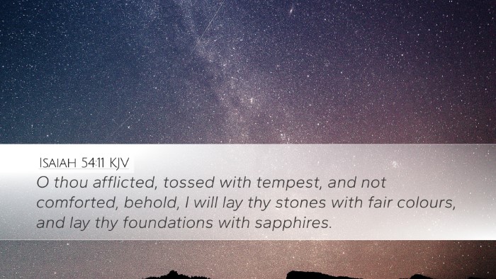 Isaiah 54:11 KJV Bible Verse Image