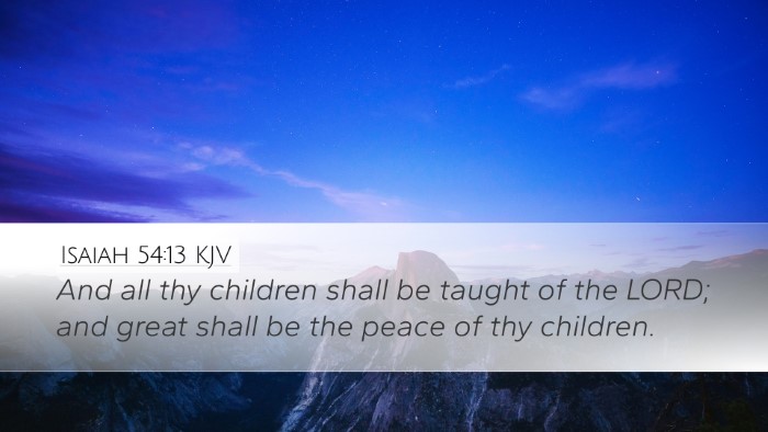 Isaiah 54:13 KJV Bible Verse Image