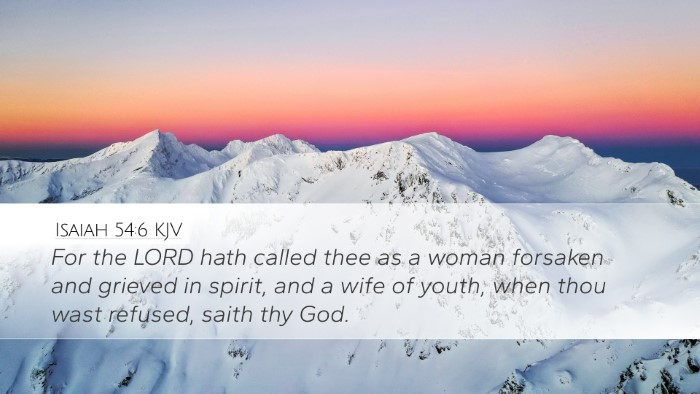 Isaiah 54:6 KJV Bible Verse Image