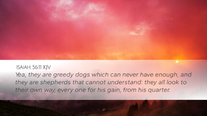 Isaiah 56:11 KJV Bible Verse Image