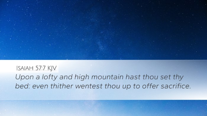 Isaiah 57:7 KJV Bible Verse Image