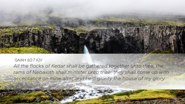 Isaiah 60:7 KJV Bible Verse Image