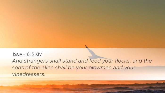 Isaiah 61:5 KJV Bible Verse Image