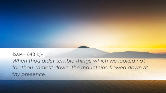 Isaiah 64:3 KJV Bible Verse Image