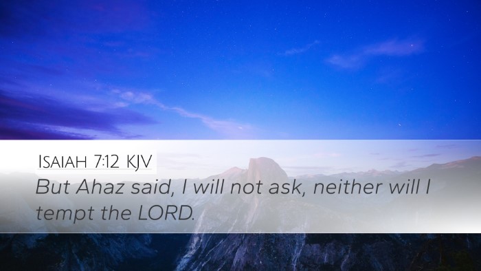 Isaiah 7:12 KJV Bible Verse Image
