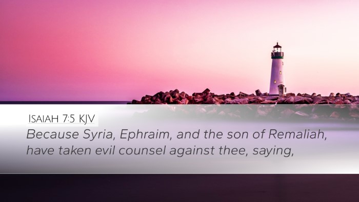 Isaiah 7:5 KJV Bible Verse Image
