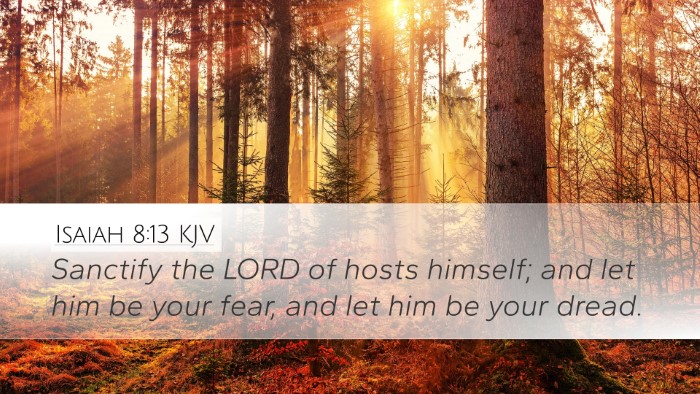Isaiah 8:13 KJV Bible Verse Image