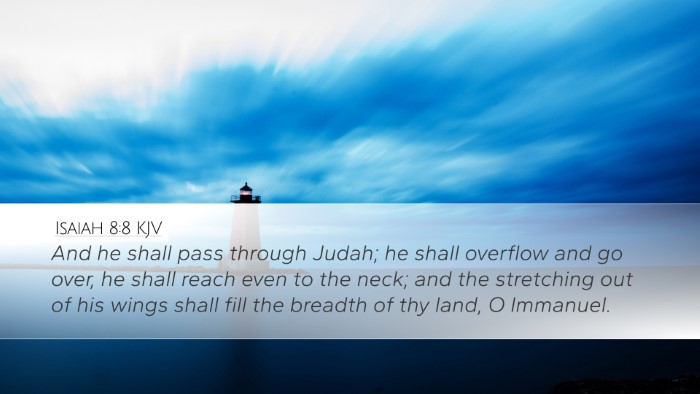 Isaiah 8:8 KJV Bible Verse Image
