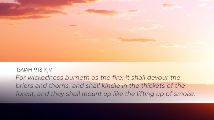 Isaiah 9:18 KJV Bible Verse Image