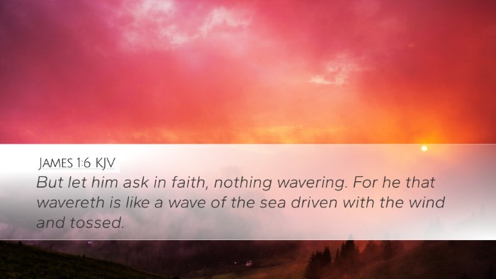 James 1:6 KJV Bible Verse Image