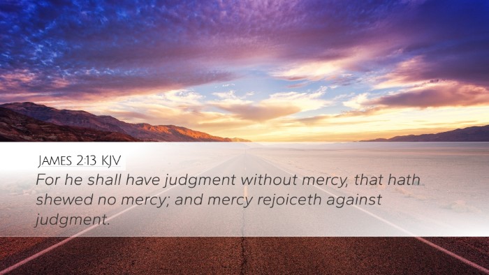 James 2:13 KJV Bible Verse Image