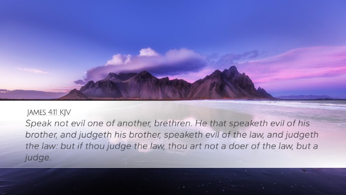 James 4:11 KJV Bible Verse Image
