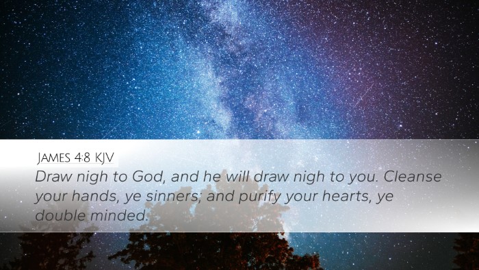 James 4:8 KJV Bible Verse Image