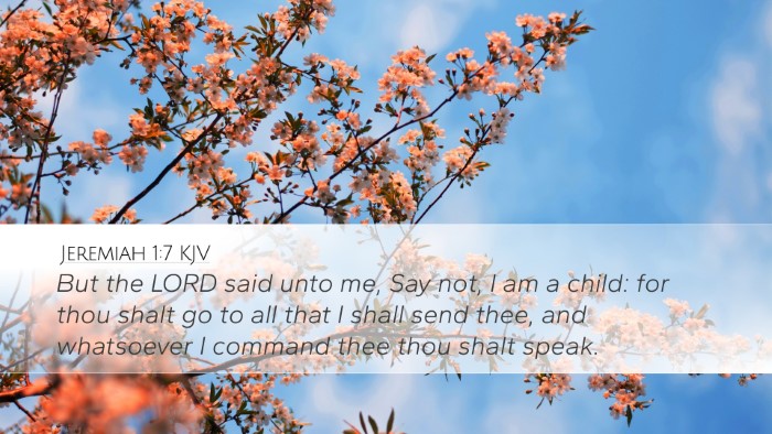 Jeremiah 1:7 KJV Bible Verse Image
