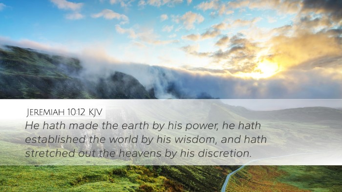 Jeremiah 10:12 KJV Bible Verse Image