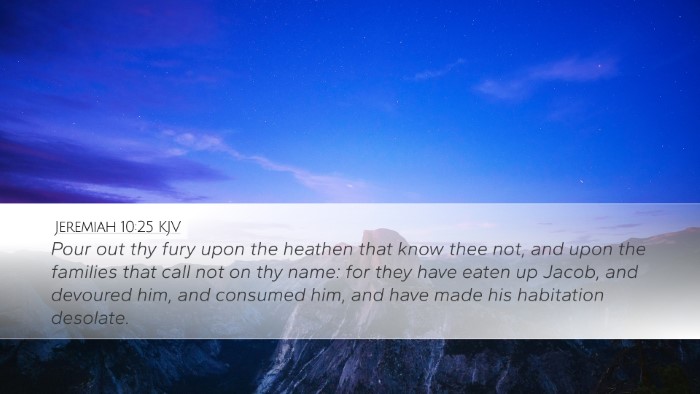 Jeremiah 10:25 KJV Bible Verse Image
