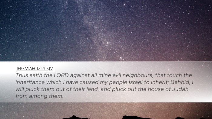 Jeremiah 12:14 KJV Bible Verse Image