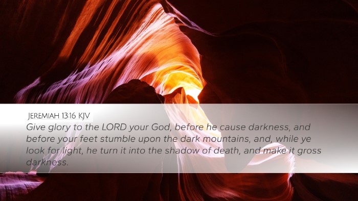 Jeremiah 13:16 KJV Bible Verse Image