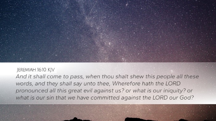 Jeremiah 16:10 KJV Bible Verse Image