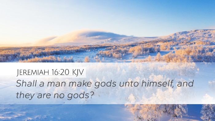 Jeremiah 16:20 KJV Bible Verse Image