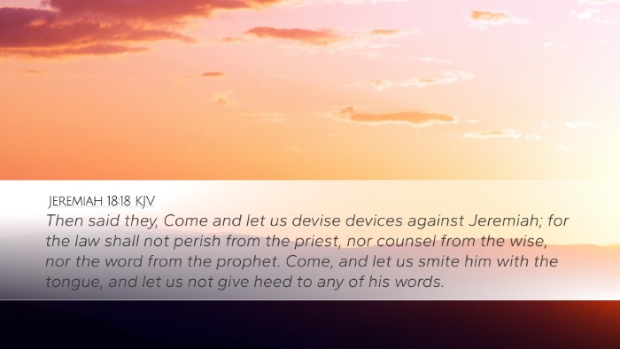 Jeremiah 18:18 KJV Bible Verse Image