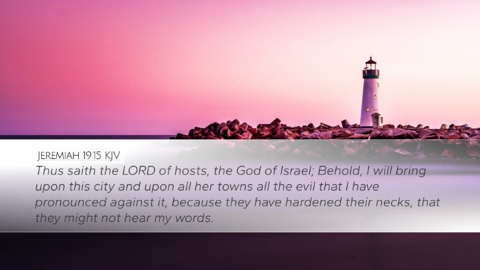 Jeremiah 19:15 KJV Bible Verse Image
