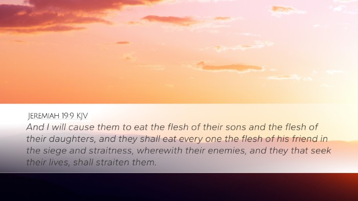 Jeremiah 19:9 KJV Bible Verse Image