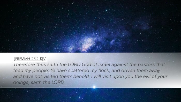 Jeremiah 23:2 KJV Bible Verse Image